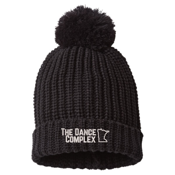 Richardson - Chunky Cable with Cuff & Pom Beanie - Embroidered Logo Thumbnail